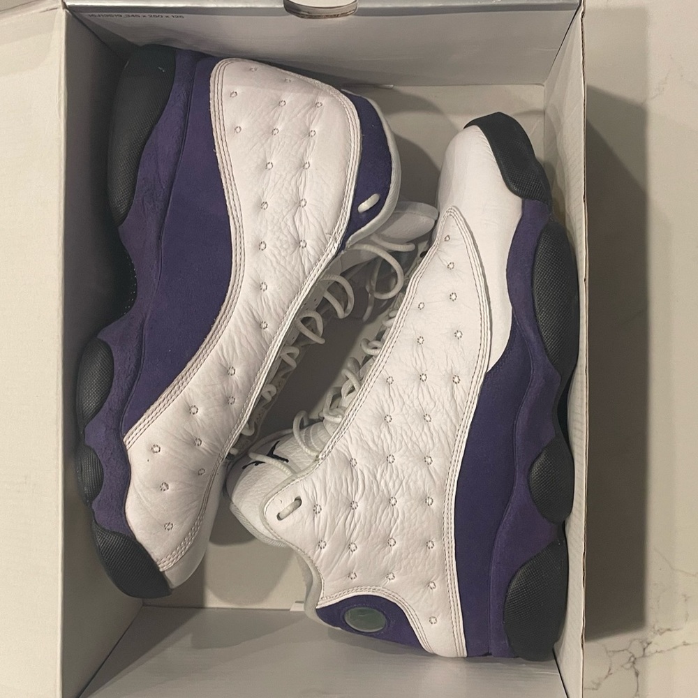Nike Air Jordan 13 Retro Lakers White Purple Size 10.5